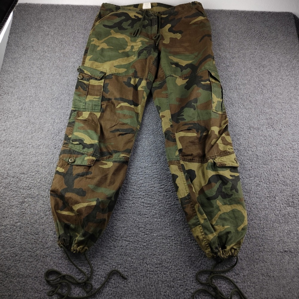 Rothco Camo Cargo Pants Mens Medium Woodland Camouflage Paratrooper Trousers